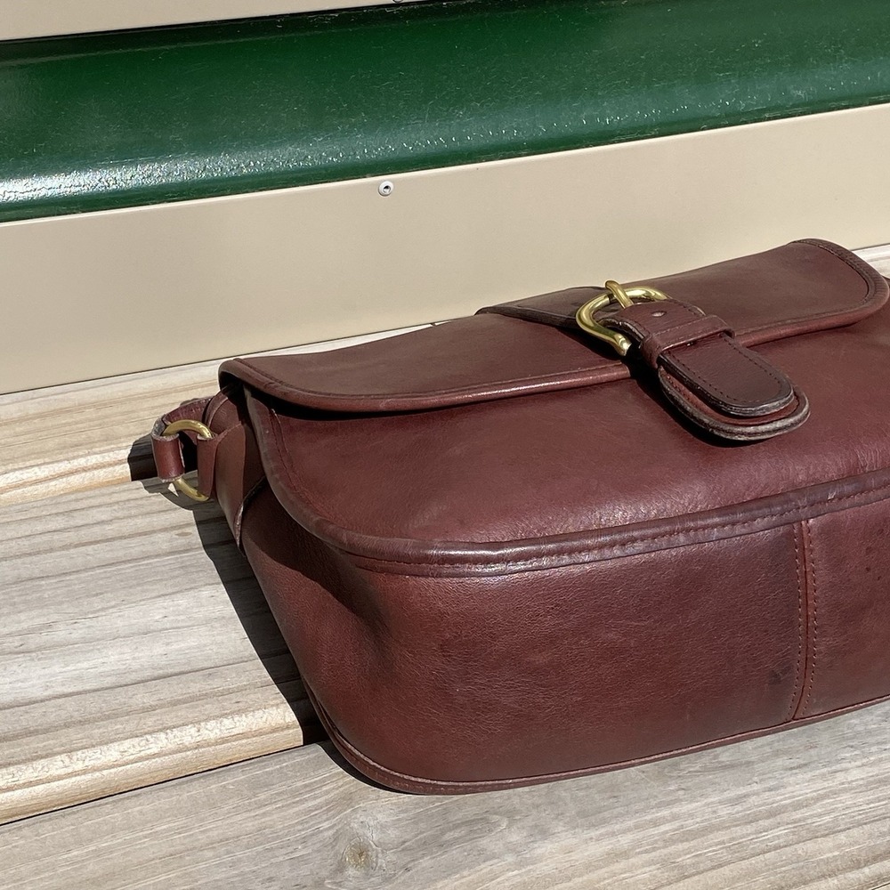 Vintage Coach Burgundy Chelsea Bag 9894 Crossbody Bag United States Pre-1994 - Picture 8 of 16
